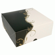 Boîte pâtissière Baroque 18x18x7,5cm - par 200