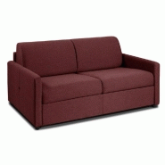 CANAPÉ CONVERTIBLE  NICE MATELAS MÉMORY  20CM EXPRESS  LATTES 160CM MICROFIBRE BORDEAUX