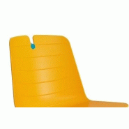 Chaise de réunion Mindy avec pied chromé. - Jaune_0