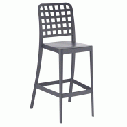 Chaise haute de bar Griglia - GRIS FONCE Chaise haute de bar Griglia - GRIS FONCE