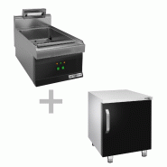 Chauffe-frites - 1,17 kW - 1x GN 1/1 - incl. Soubassement avec 1 porte  - Mario 700 | GGM -WK473-GK466T