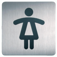 DURABLE Pictogramme toilettes pour dames acier inoxydable 15 x 15 cm - multicolore 495623