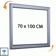 Edimeta Cadre Clic-Clac  Sécurisé Etanche 70 x 100 cm profil 42 mm - gris aluminium 215358