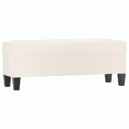 Helloshop26 - Banc banquette 100 x 35 x 41 cm similicuir crème 02_0010489 - polyester 3000577747763
