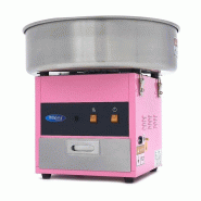 Machine à barbe à papa Ø 52 cm, Rose, professionnelle - inox et tiroir intégré