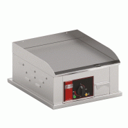 Plancha professionnelle lisse monophasée en acier décarburé 1 zone ... - PPSE400A