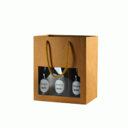 Sac kraft 6 bouteilles 33 à 50 cl 15x26cm - par 12