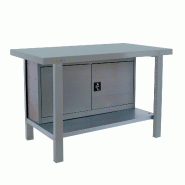 SimonRack Établi industriel avec armoire, 1200x730 mm, haute rigidité structurelle, Charge 700 kg, Gris - BT-6 PRO - gris métal 8425437124921
