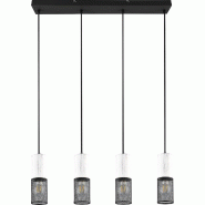 Suspension 4x E27 max. 40W, Noir et blanc - Trio - Tosh - noir 4017807600520