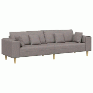 VidaXL Canapé avec coussin Taupe 250 x 77 x 76 cm tissu Modèle Vega Executive Select - Matériau naturel 3335148