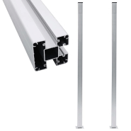 Vidaxl poteaux de clôture 2 pcs aluminium 185 cm 49076