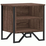 VidaXL Table de chevet chêne marron 40x30x40 cm bois d'ingénierie – Modèle Veine Bois - 848502