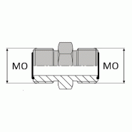 Adaptateur droit mâle ORFS x mâle ORFS - UMORFS 9/16 / 9/16 - 14.28mm
