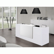 Banque d'accueil droite modèle Z2 - Officity - Blanc mat, Blanc, 326_0