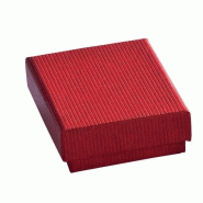 Boîte cadeau rouge L6xP4.5xH2.8cm - par 12 - Carton épais et polyvalent