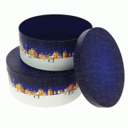 Boites rondes carton Classic jeu de 2 - Boites rondes carton Classic jeu de 2 -