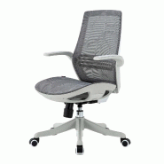 Chaise de bureau SIHOO Chaise de bureau, dossier ergonomique en forme de S, soutien de la taille accoudoir relevable ~ gris - gris textile 83892