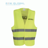 Chasuble / gilet de sécurité en polyester jaune haute visibilité - CITYGUARD - 100% polyester avec bandes réfléchissantes et impression SECURITE_0