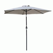 DCB GARDEN Parasol à manivelle en aluminium gris anthracite et polyester gris - MARBELLA - gris aluminium P-01-GRIS DCB GARDEN Parasol à manivelle en aluminium gris anthracite et polyester gris - MARBELLA - gris aluminium P-01-GRIS