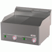 Diamond - Plaque de cuisson double, électrique, 1/2 rainurée 1/2 lisse -Top- - réf. WR-EPMD-27 - gris inox AKS-WR-EPMD-27 Diamond - Plaque de cuisson double, électrique, 1/2 rainurée 1/2 lisse -Top- - réf. WR-EPMD-27 - gris inox AKS-WR-EPMD-27