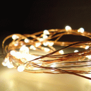 EDM Guirlande fixe à piles 40 LED, câble en cuivre, lumière blanche chaude, 2.05M - multicolore multi-matériau 8711295419041_0