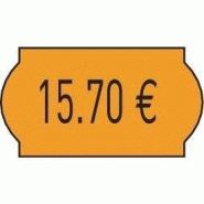 Étiquette Meto - format 22x12mm - fluo orange standard - boîte de 21000