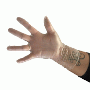 Gants vinyles poudrés blanc Taille L - par 100