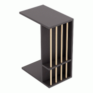 Helloshop26 - Table d'appoint panneau de particules bois plastique 44 x 29 x 65 cm noir 03_0010960 - noir Bois massif 3000225502942