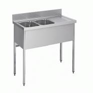 ITALCONCEPT L2G Plonge Inox 304 Demontable, 2 Bacs 850mm x 1600mm x 700 mm - 3616350023384