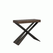 Itamoby Console Extensible 90X40/300 Cm Diago Noyer Structure Anthracite - marron VE090CODIA060-NC-UN-AN