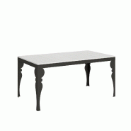 Itamoby Table Extensible 90X160/264 Cm Paxon Evolution Frêne Blanc Structure Anthracite - blanc 8050598014455