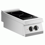 KBS Gastrotechnik KBS Cuisinière vitrocéramique électrique 2x 2,5 kW Appareil de table 400 x730 x320 mm 400 Volt - 4059395096248