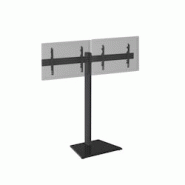 KIMEX Support TV sur pied - 2 écrans 50'' - 55'' Hauteur 175cm à poser noir - noir 3700685425996 KIMEX Support TV sur pied - 2 écrans 50'' - 55'' Hauteur 175cm à poser noir - noir 3700685425996