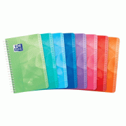 Oxford Lot de 10 Répertoire Lagoon rel. Intégrale 11x17, 100p./50 feuilles 90g/m², quadrillé 5x5, coloris assortis (6) - 3020120097190