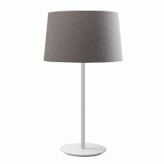 ROSSINI ILLUMINAZIONE Vivien Lampe De Table Blanche Avec Abat-Jour Conique Gris E27 Ip20 - Éclairage D'Intérieur En Métal - Groupe Rossi - gris VIV