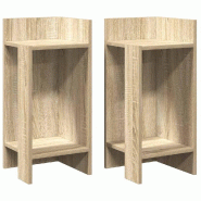 Tables d'appoint 2 pcs avec étagère chêne sonoma 25,5x27x60 cm Modèle Apex Urban Pro - 858547