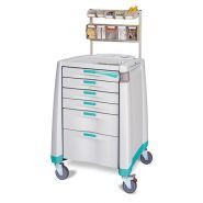 Avalo acs - chariot médical - capsa healthcare - surfaces de travail lisses