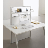 Bureau bench double poste avec top access et cloison mixte - Kprim System