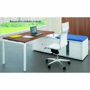 Bureau Idea 01 avec meuble de rangement - Quadrifoglio - 184, Noyer canaletto, Droite_0