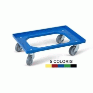 Chariot pour bac euronorm roues pivotantes fourches galvanisees_0