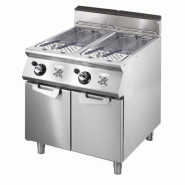 Cuiseur à pâtes gaz inox sur armoire - avec 2 cuves gn 2/3 2x26 l p... - PVS7080CPGS