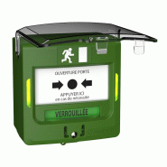 Déclencheur manuel étanche 2 contacts en saillie + capot vert – NEUTRONIC - 5714v3c - 864408 Déclencheur manuel étanche 2 contacts en saillie + capot vert – NEUTRONIC - 5714v3c - 864408