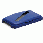 Durable Couvercle à charnière DURABIN 60, spécial papier, coloris bleu - 530742