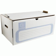 Exacompta Lot de 180 Container à archives 55,8 x 35 x 25,4 cm, coloris blanc - 3141870026503_0