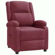 Fauteuil inclinable Rouge bordeaux Tissu Modèle Wervior - 342422