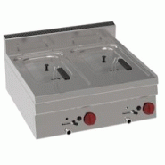 Friteuse à gaz 8+8 litres sur table - 700x600x280 mm - 12,5 Kw - 30820311 Eurast - inox 30820311 Friteuse à gaz 8+8 litres sur table - 700x600x280 mm - 12,5 Kw - 30820311 Eurast - inox 30820311