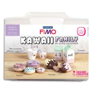 Graine creative coffret gourmandise kawai fimo composé de : pain, peinture, crayon, transfert, accessoire