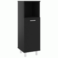 Helloshop26 - Armoire de salle de bain élégante avec rangement 30 x 30 x 95 cm en aggloméré noir 02_0047720 - noir 3000234927712
