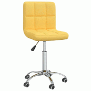 Helloshop26 - Chaise fauteuil siège pivotante de bureau informatique étude Jaune moutarde tissu jaune 02_0024140 - jaune acier 3000214705712