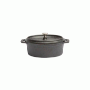 Mini cocotte ovale en fonte 125 x 95 mm - Gastroland - fonte 3701666008566